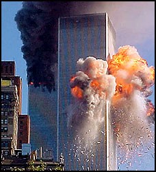 The second building is hit: 9-11-01