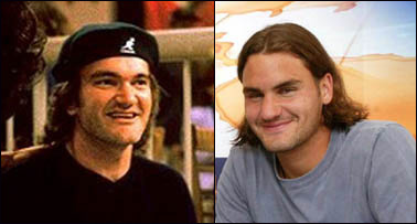 Quentin Tarantino and Roger Federer